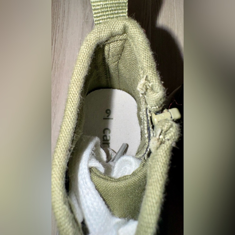 💚 Carter’s - Toddler Girls’ Green High-Top Sneakers - size 9 (NWT) - Picture 10 of 12